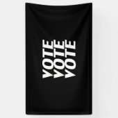 "Stemstemming zwart wit" Spandoek (Verticaal)