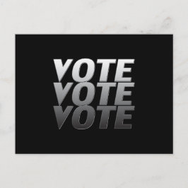 "Stemstemming" zwarte grijze grijs Briefkaart