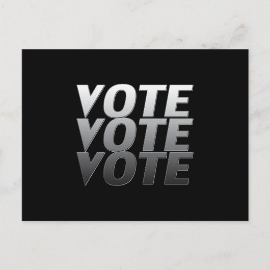 "Stemstemming" zwarte grijze grijs Briefkaart (Voorkant)