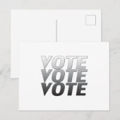 "Stemstemming" zwarte grijze grijs Briefkaart (Voorkant / Achterkant)