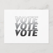 "Stemstemming" zwarte grijze grijs Briefkaart (Voorkant)