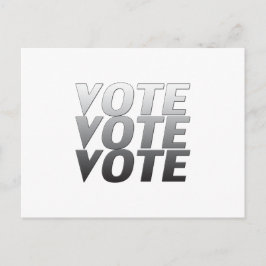 "Stemstemming" zwarte grijze grijs Briefkaart