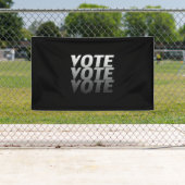 "Stemstemming" zwarte grijze grijs Spandoek (Insitu)