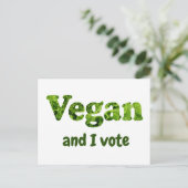 Stemster Vegan-activiste aanpassen Briefkaart (Staand voorkant)