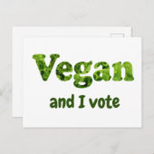 Stemster Vegan-activiste aanpassen Briefkaart (Voorkant / Achterkant)