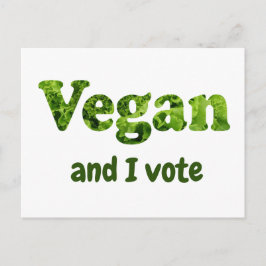 Stemster Vegan-activiste aanpassen Briefkaart