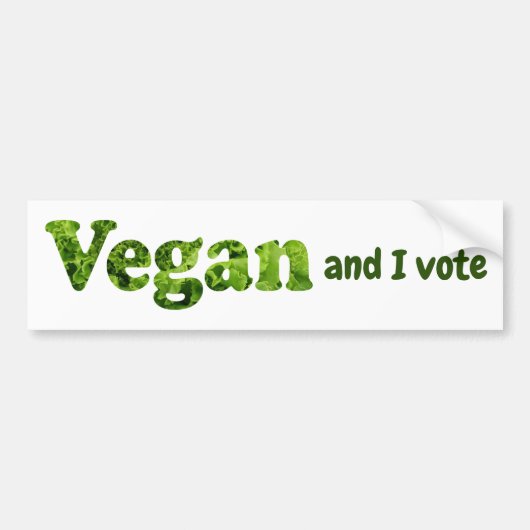 Stemster Vegan-activiste aanpassen Bumpersticker (Voorkant)