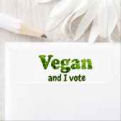 Stemster Vegan-activiste aanpassen Etiket (Insitu)