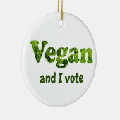 Stemster Vegan-activiste aanpassen Keramisch Ornament (Rechts)