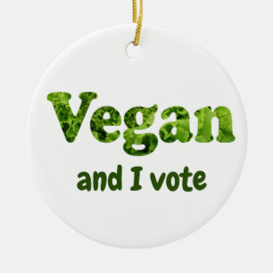 Stemster Vegan-activiste aanpassen Keramisch Ornament