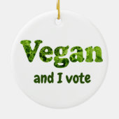 Stemster Vegan-activiste aanpassen Keramisch Ornament (Achterkant)