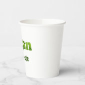 Stemster Vegan-activiste aanpassen Papieren Bekers (Links)