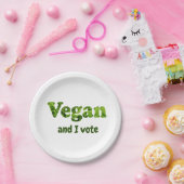 Stemster Vegan-activiste aanpassen Papieren Bordje (Feest)