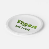 Stemster Vegan-activiste aanpassen Papieren Bordje (Gekanteld)