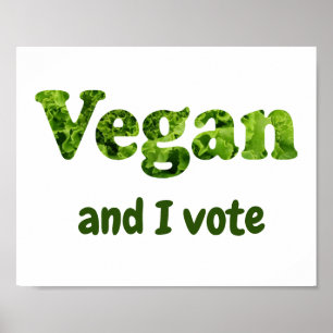 Stemster Vegan-activiste aanpassen Poster