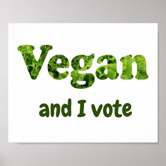 Stemster Vegan-activiste aanpassen Poster (Voorkant)