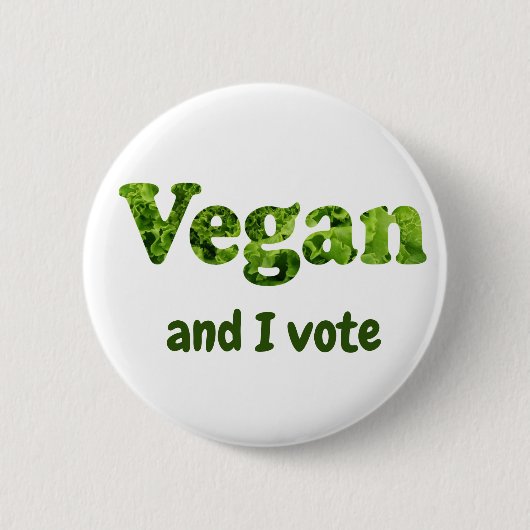 Stemster Vegan-activiste aanpassen Ronde Button 5,7 Cm (Voorkant)