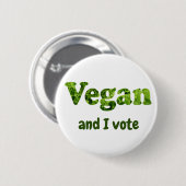 Stemster Vegan-activiste aanpassen Ronde Button 5,7 Cm (Voorkant /achterkant)