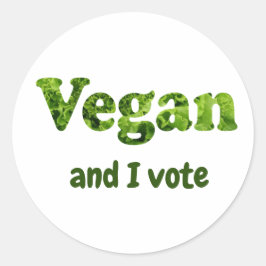 Stemster Vegan-activiste aanpassen Ronde Sticker