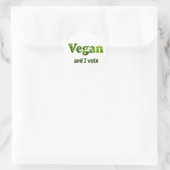 Stemster Vegan-activiste aanpassen Ronde Sticker (Tas)