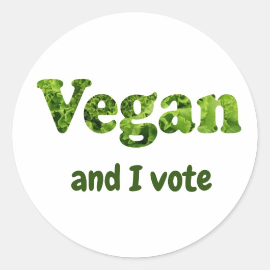 Stemster Vegan-activiste aanpassen Ronde Sticker (Voorkant)