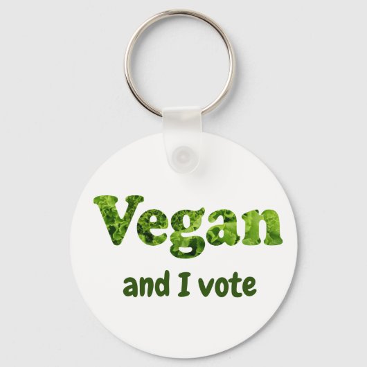 Stemster Vegan-activiste aanpassen Sleutelhanger (Voorkant)