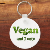 Stemster Vegan-activiste aanpassen Sleutelhanger (Voorkant)