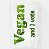 Stemster Vegan-activiste aanpassen Spandoek (Verticaal)