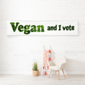 Stemster Vegan-activiste aanpassen Spandoek (Insitu)