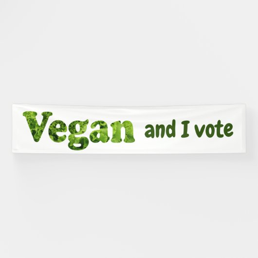 Stemster Vegan-activiste aanpassen Spandoek (Horizontaal)