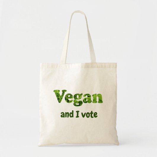 Stemster Vegan-activiste aanpassen Tote Bag (Voorkant)