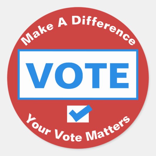 Stemstickers Ronde Sticker (Voorkant)