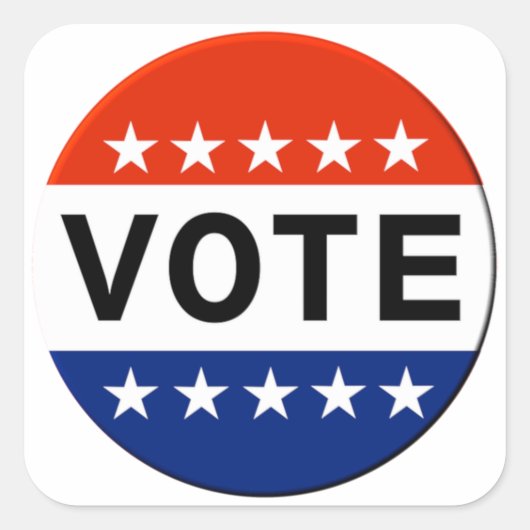 Stemstickers Vierkante Sticker (Voorkant)