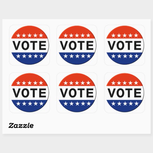 Stemstickers Vierkante Sticker (Vel)