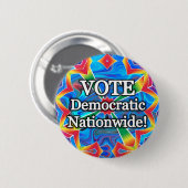 Stemt Democratisch Landelijk! Ronde Button 5,7 Cm (Voorkant /achterkant)