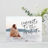 stemt in met de afstuderen aankondiging van het af (Staand voorkant)