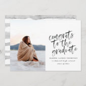 stemt in met de afstuderen aankondiging van het af (Voorkant / Achterkant)