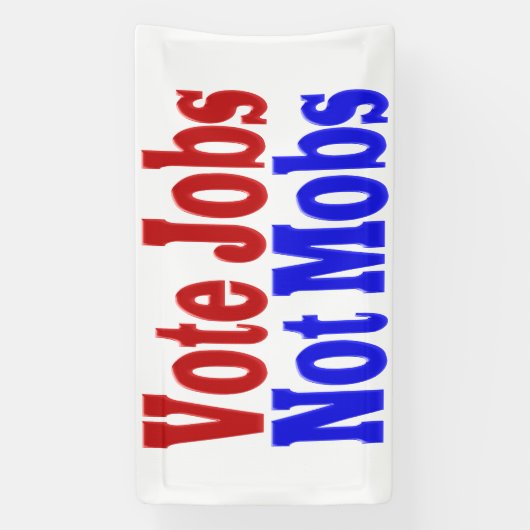 Stemtaken niet met rode blauwe tekst spandoek (Verticaal)