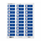 Stemtekst in vlag kleuren blauw etiket (Full Sheet)