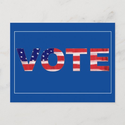 Stemtekst in vlagkleuren briefkaart (Voorkant)