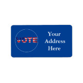 Stemtekst in vlagkleuren etiket (Voorkant)