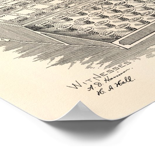 Stemtelling oude kunstfoto van 1893 poster (Hoek)