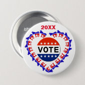 Stemuitslag Democratische Button (Voorkant /achterkant)