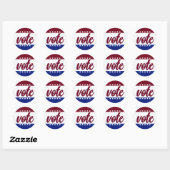 Stemverkiezingen Retro Ronde Sticker (Vel)