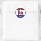 Stemverkiezingen Retro Ronde Sticker (Tas)