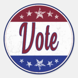 Stemverkiezingen Retro Ronde Sticker