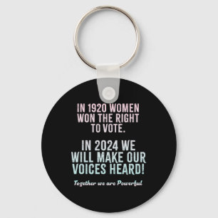 Stemverkiezingen voor vrouwen in 2024 sleutelhanger
