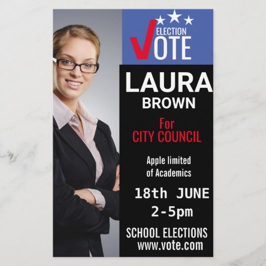 Stemverkiezingscampagne sjabloon flyer (Voorkant)