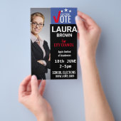 Stemverkiezingscampagne sjabloon flyer (Hand)