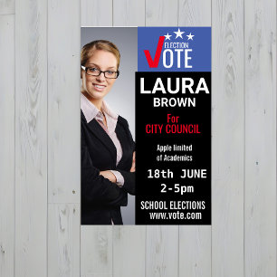 Stemverkiezingscampagne sjabloon flyer